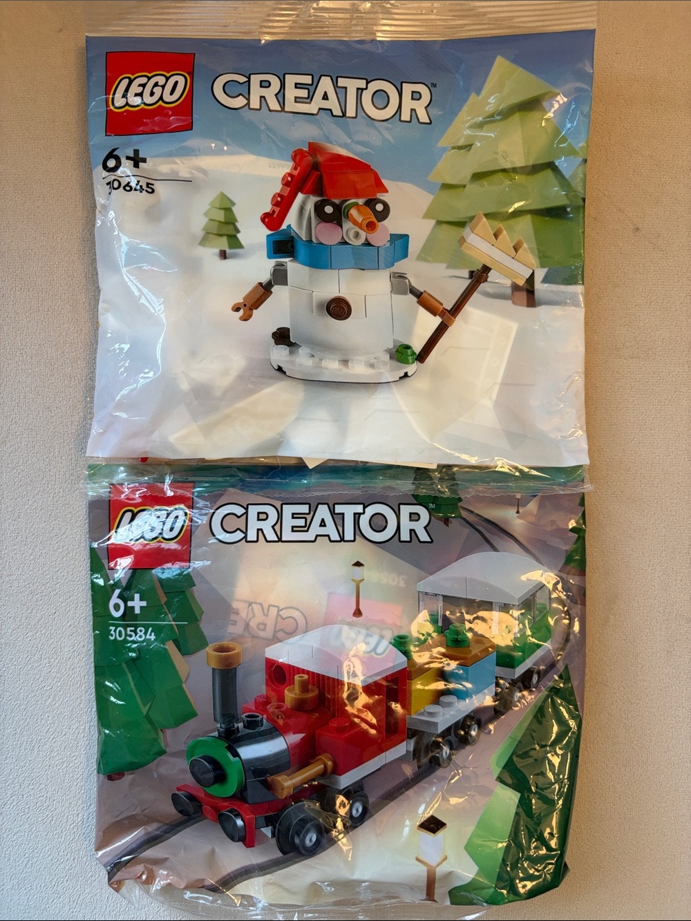 Lego Creator Bundle of 2 Bags - Snowman & Winter Holiday Train NWT